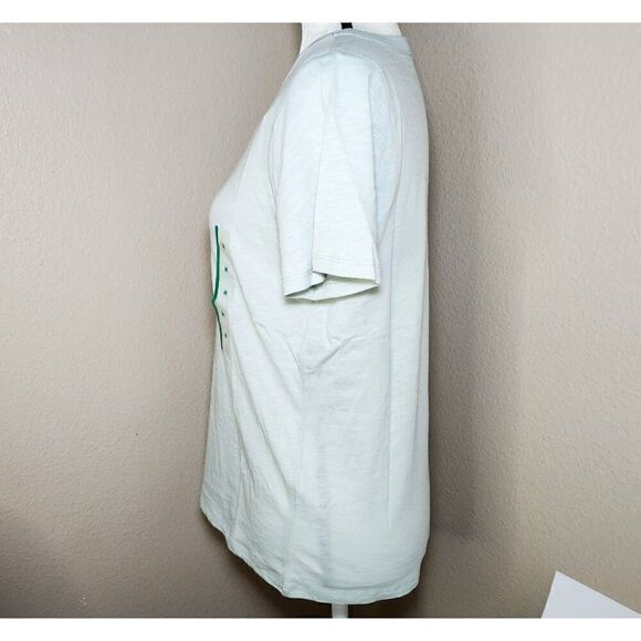 Zoe + Liv NWT aqua grey short sleeve tee Size M - Picture 2 of 6